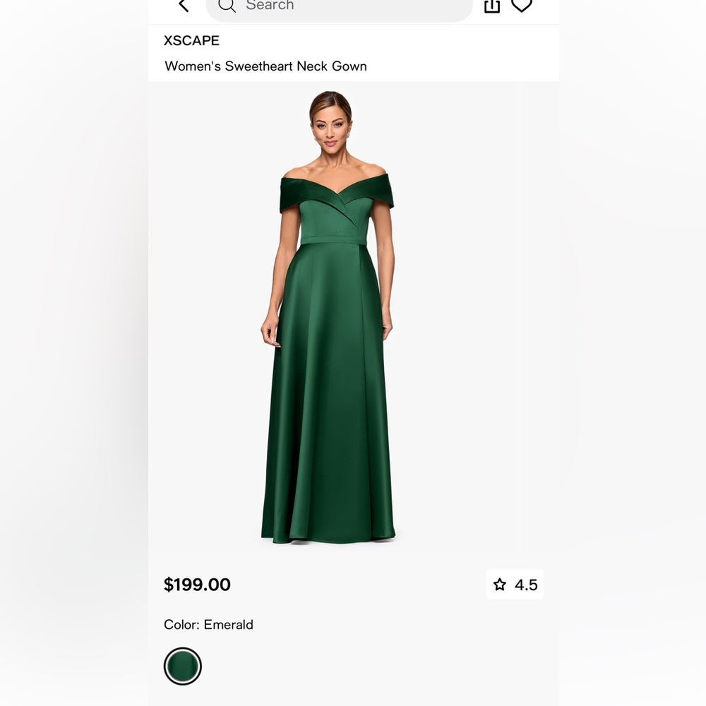 Xscape Sweetheart Neck Gown